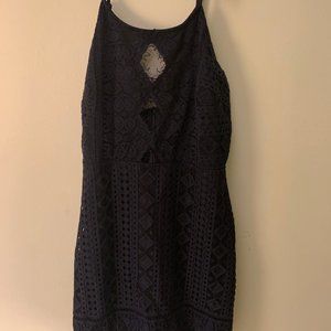 Navy Lace Cocktail Dress